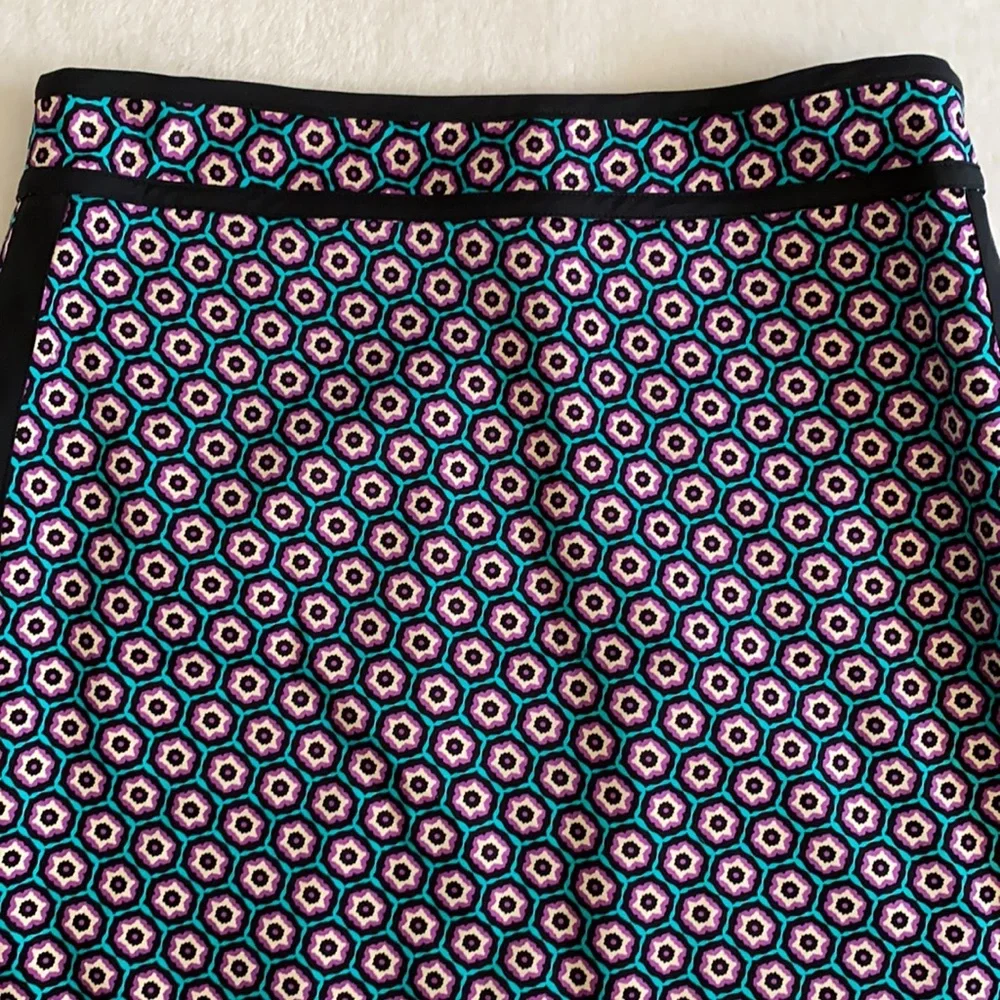 Nanette Lepore | Bohemian Geometric Print Stretch Cotton A-Line Mini Skirt 8 - Picture 6 of 16